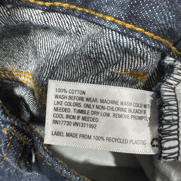 Cat & Jack Boys Relaxed Straight Blue Denim Jeans Size 14 Adjustable Waist - Picture 4 of 10